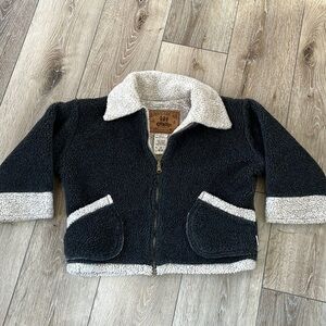 Original Corky & Company Berber Fleece Flight Zip Up Coat